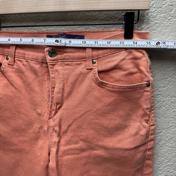 Gloria Vanderbilt Amanda Women's Straight Stretch Jeans Size Petites 6 Salmon - Picture 8 of 13